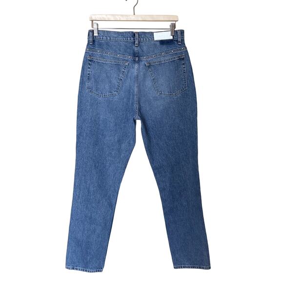 RE/DONE 70s High Rise Studded Moon Wash Straight Leg Jeans Size 29 EUC - Picture 4 of 11